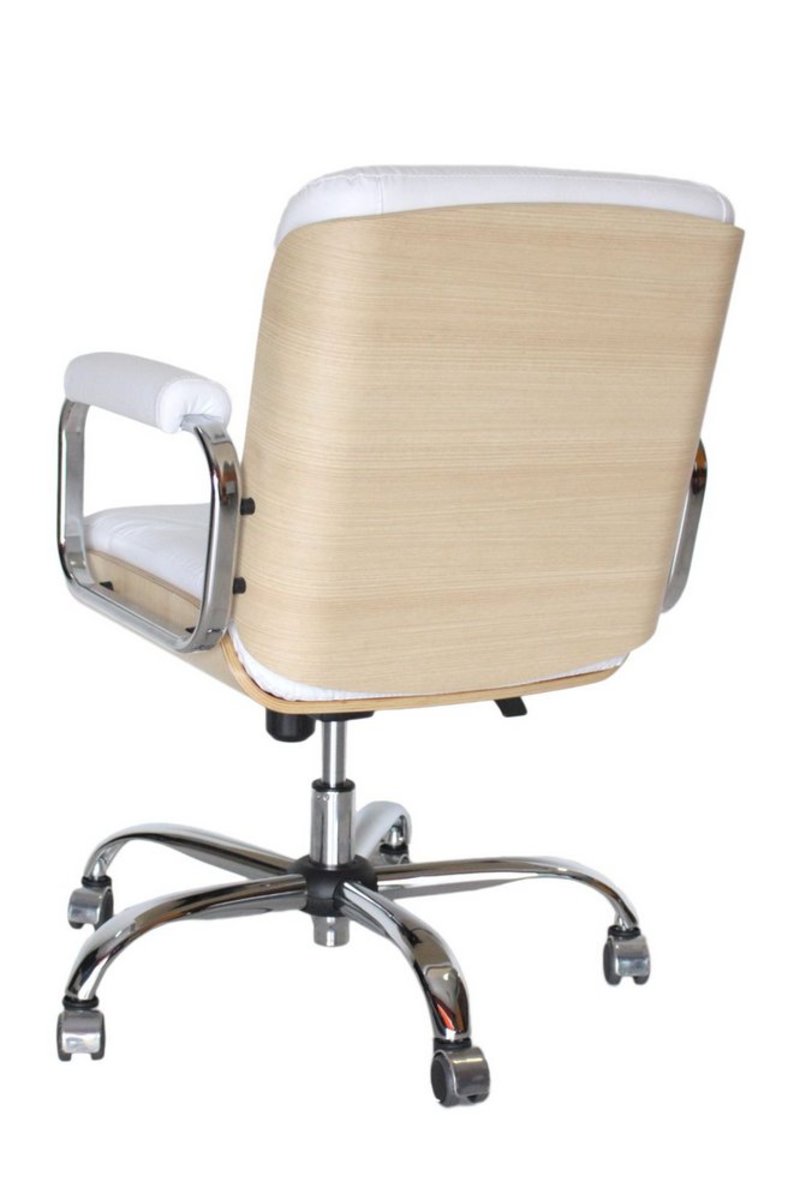 Poltrona Eames Diretor Linha Capa em Madeira Branco