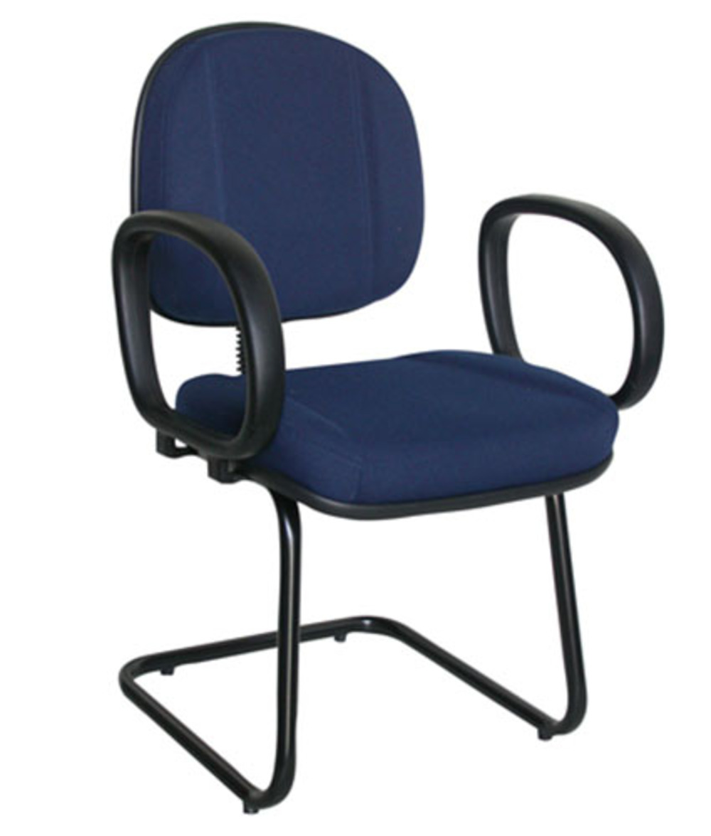 Poltrona Gerente com Base Fixa em S com BraÃ§o Linha Classic