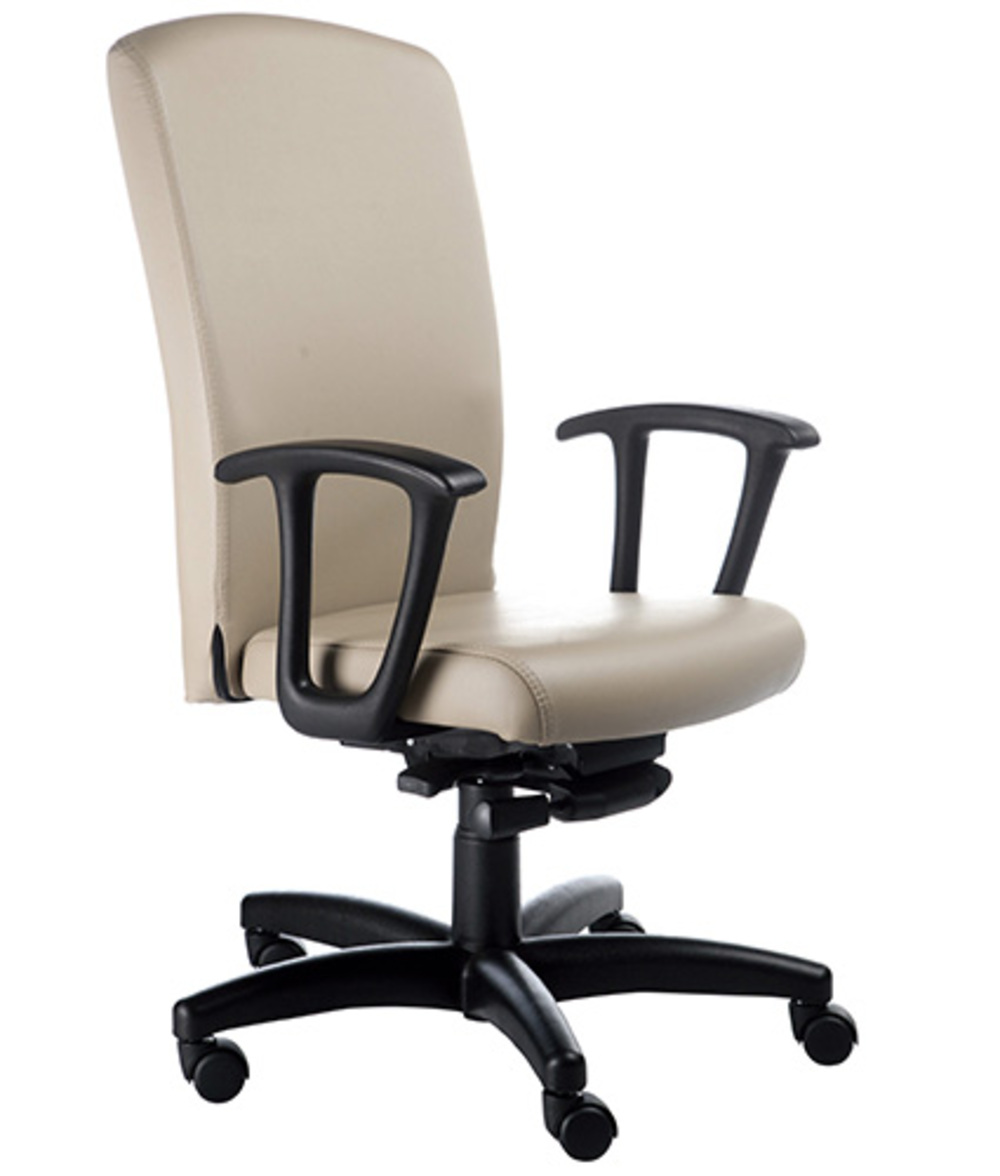 Poltrona Presidente Luxuosa com BraÃ§os Fixos Linha Alpha