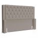 Cabeceira Atena Para Cama Box Queen Size 160cm Capitonê com Frame Suede Bege - Desk Design
