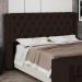 Cabeceira Atena Para Cama Box Queen Size 160cm Capitonê com Frame Suede Marrom - Desk Design