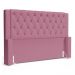 Cabeceira Atena Para Cama Box Queen Size 160cm Capitonê com Frame Suede Rosa - Desk Design