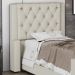 Cabeceira Atena Para Cama Box Solteiro 90cm Capitonê com Frame Sintético Bege - Desk Design