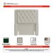 Cabeceira Atena Para Cama Box Solteiro 90cm Capitonê com Frame Sintético Bege - Desk Design