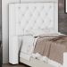 Cabeceira Atena Para Cama Box Solteiro 90cm Capitonê com Frame Sintético Branco - Desk Design