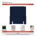 Cabeceira Atena Para Cama Box Solteiro 90cm Capitonê com Frame Suede Azul Marinho - Desk Design