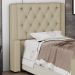 Cabeceira Atena Para Cama Box Solteiro 90cm Capitonê com Frame Suede Bege - Desk Design