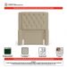 Cabeceira Atena Para Cama Box Solteiro 90cm Capitonê com Frame Suede Bege - Desk Design