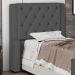 Cabeceira Atena Para Cama Box Solteiro 90cm Capitonê com Frame Suede Cinza - Desk Design