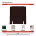 Cabeceira Atena Para Cama Box Solteiro 90cm Capitonê com Frame Suede Marrom - Desk Design