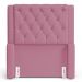 Cabeceira Atena Para Cama Box Solteiro 90cm Capitonê com Frame Suede Rosa - Desk Design