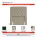 Cabeceira Atena Para Cama Box Solteiro 90cm Capitonê com Frame Veludo Bege - Desk Design