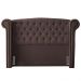Cabeceira Cama Box Casal Adelle 140cm Com Frame Suede Marrom - Desk Design