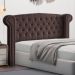 Cabeceira Cama Box Casal Adelle 140cm Com Frame Suede Marrom - Desk Design