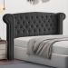 Cabeceira Cama Box Casal Adelle 140cm Com Frame Veludo Cinza - Desk Design