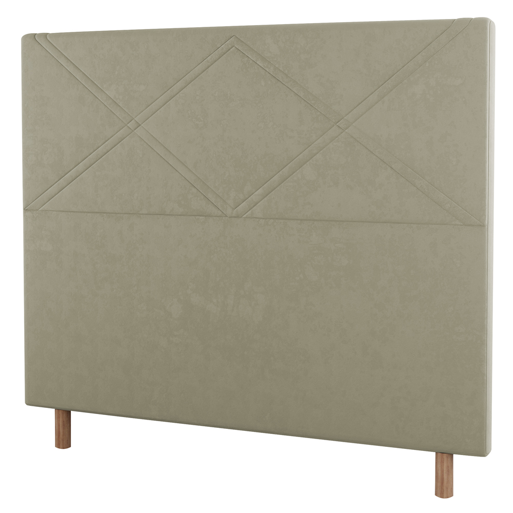 Cabeceira Cama Box Casal Cairo 140cm Linho Bege - Desk Design