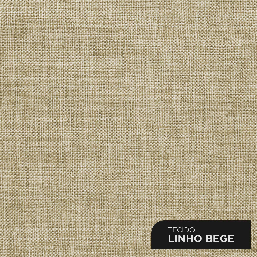 Cabeceira Cama Box Casal Cairo 140cm Linho Bege - Desk Design