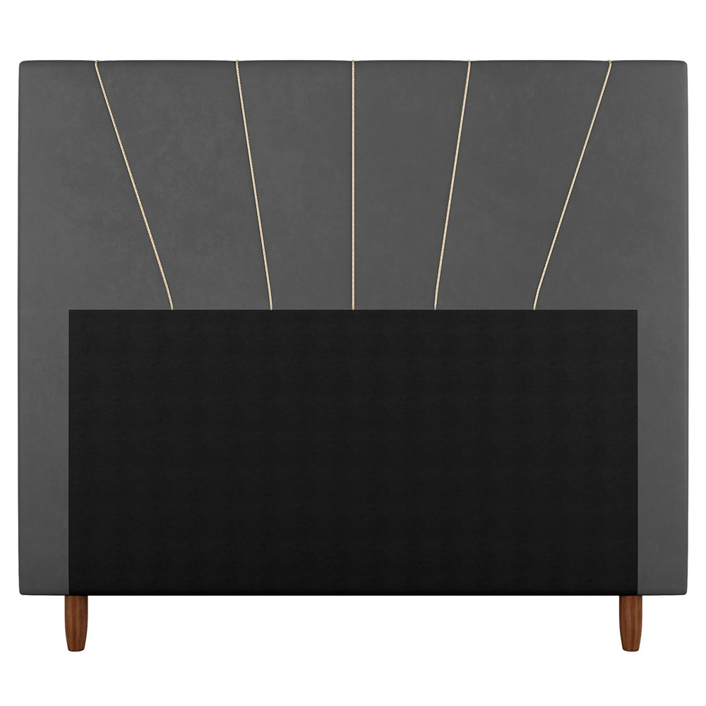 Cabeceira Cama Box Casal Dallas 140cm Linho Cinza - Desk Design