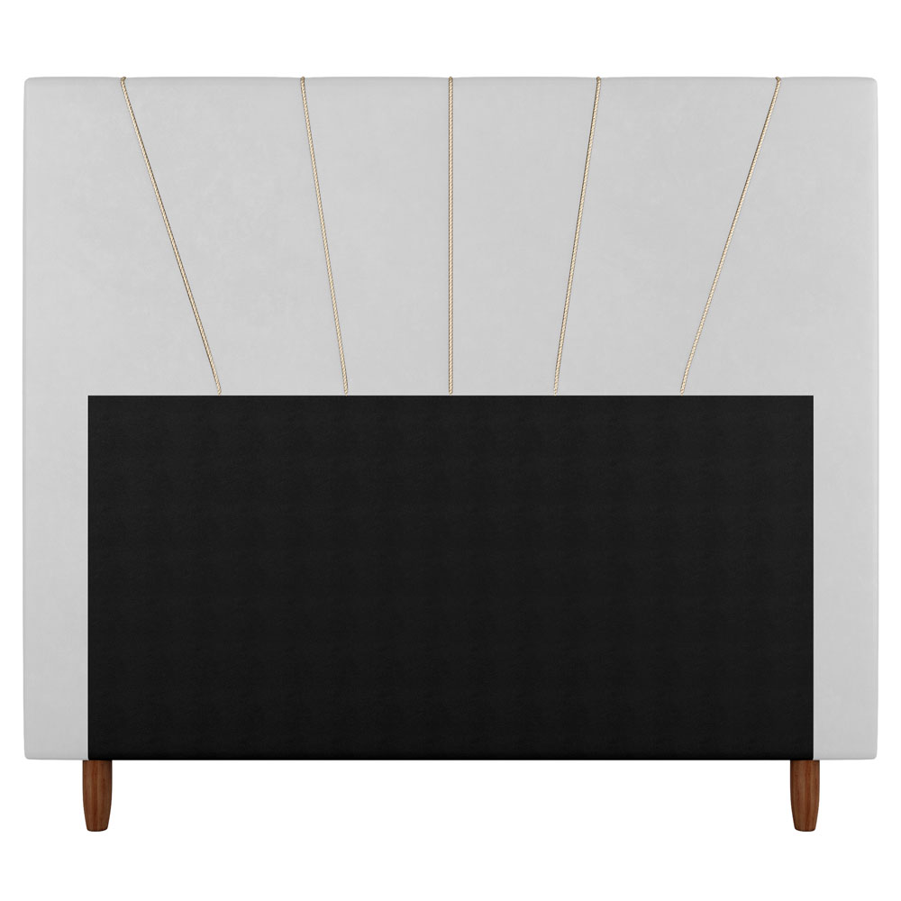 Cabeceira Cama Box Casal Dallas 140cm Sintético Branco - Desk Design