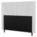 Cabeceira Cama Box Casal Dallas 140cm Sintético Branco - Desk Design