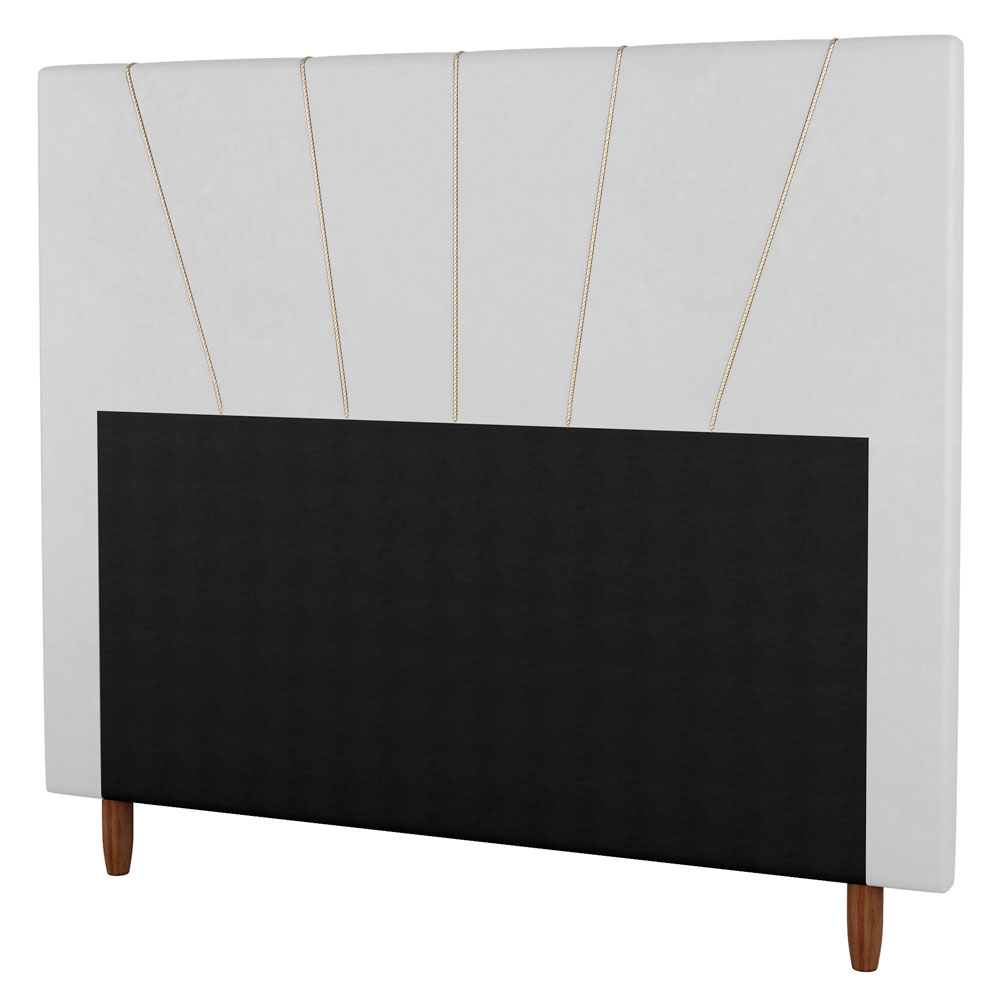 Cabeceira Cama Box Casal Dallas 140cm Sintético Branco - Desk Design
