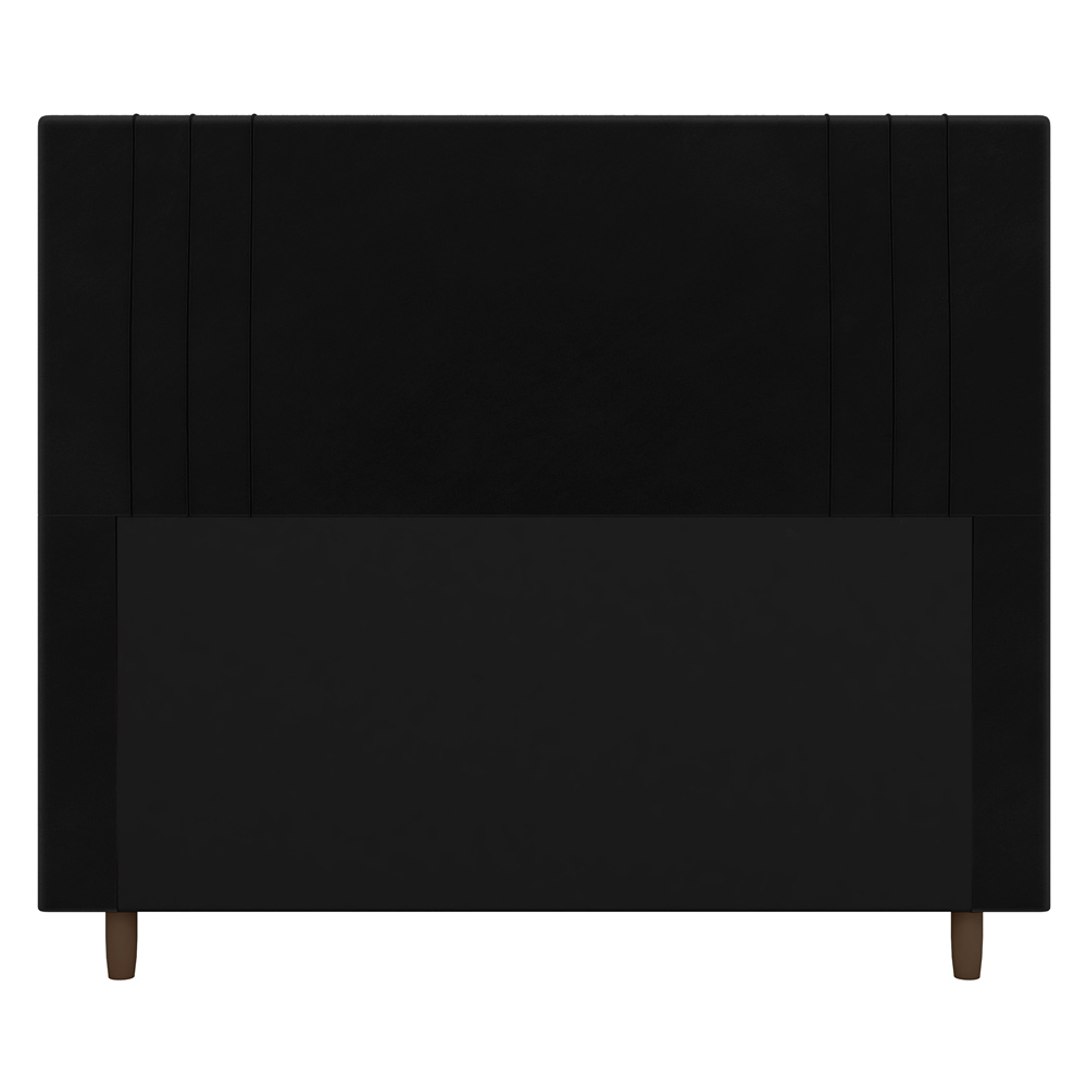 Cabeceira Cama Box Casal Ferrara 140cm Suede Preto - Desk Design