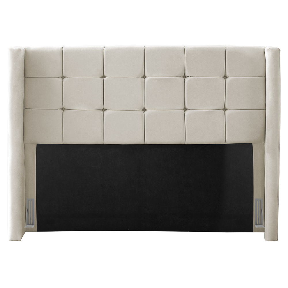 Cabeceira Cama Box Casal Gioconda 140cm Com Frame Suede Bege - Desk Design