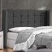Cabeceira Cama Box Casal Gioconda 140cm Com Frame Veludo Cinza - Desk Design