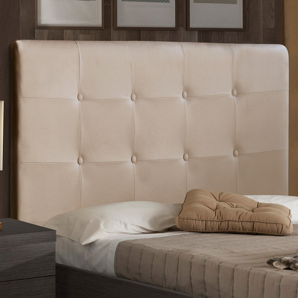 Cabeceira Cama Box Casal King Luna 193cm Corano Bege - Desk Design
