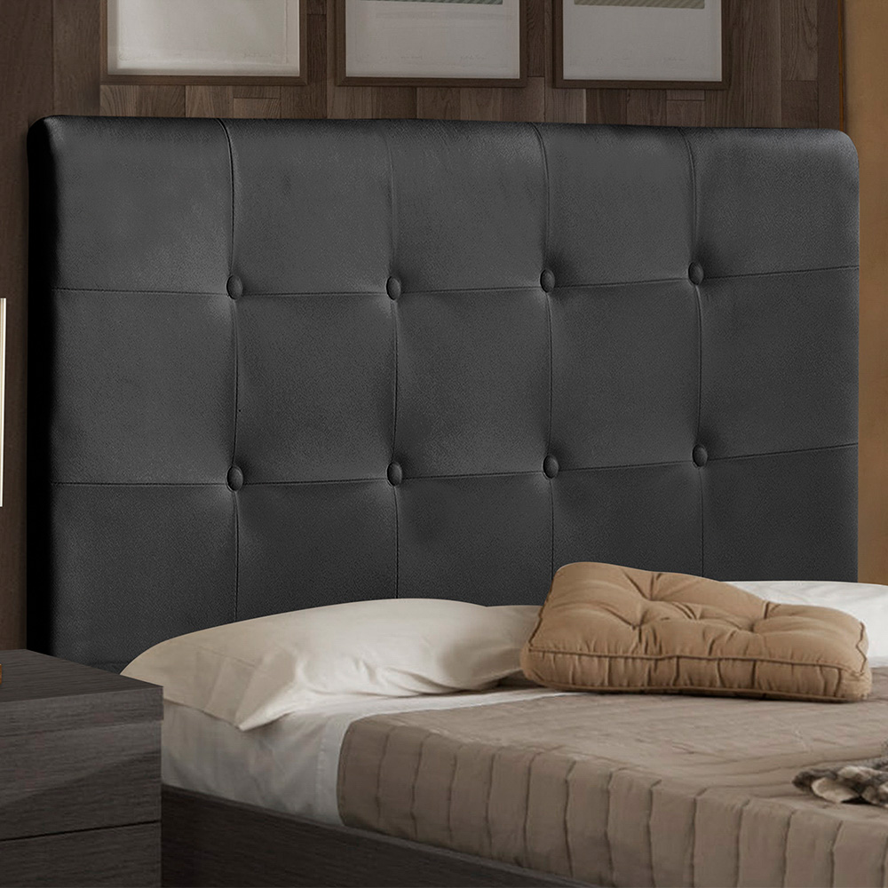 Cabeceira Cama Box Casal King Luna 193cm Corano Preto - Desk Design