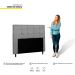 Cabeceira Cama Box Casal King Luna 193cm Suede Cinza - Desk Design