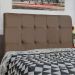 Cabeceira Cama Box Casal King Luna 193cm Suede Marrom - Desk Design