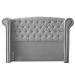 Cabeceira Cama Box Casal King Size Adelle 195cm Com Frame Linho Cinza - Desk Design
