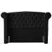 Cabeceira Cama Box Casal King Size Adelle 195cm Com Frame Suede Preto - Desk Design