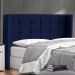 Cabeceira Cama Box Casal King Size Gioconda 195cm Com Frame Veludo Azul Escuro - Desk Design