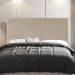 Cabeceira Cama Box Casal King Size Lisboa 195cm Suede Bege - Desk Design