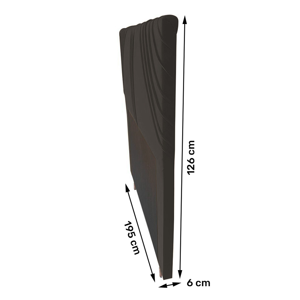 Cabeceira Cama Box Casal King Size Lisboa 195cm Veludo Marrom - Desk Design