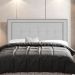Cabeceira Cama Box Casal King Size Luxor 195cm com Tachas e Frame Corano Branco - Desk Design