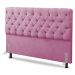 Cabeceira Cama Box Casal King Size Lylla 195cm Capitonê com Frame Suede Rosa - Desk Design