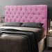 Cabeceira Cama Box Casal King Size Lylla 195cm Capitonê com Frame Suede Rosa - Desk Design