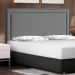 Cabeceira Cama Box Casal King Size Maísa 195cm Com Frame Linho Cinza - Desk Design