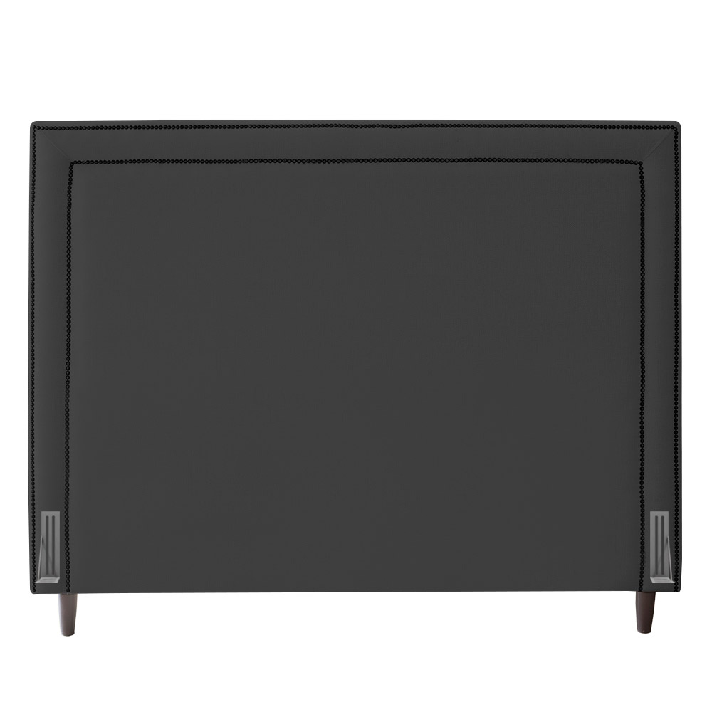 Cabeceira Cama Box Casal King Size Maísa 195cm Com Frame Suede Cinza - Desk Design