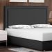 Cabeceira Cama Box Casal King Size Maísa 195cm Com Frame Veludo Cinza - Desk Design