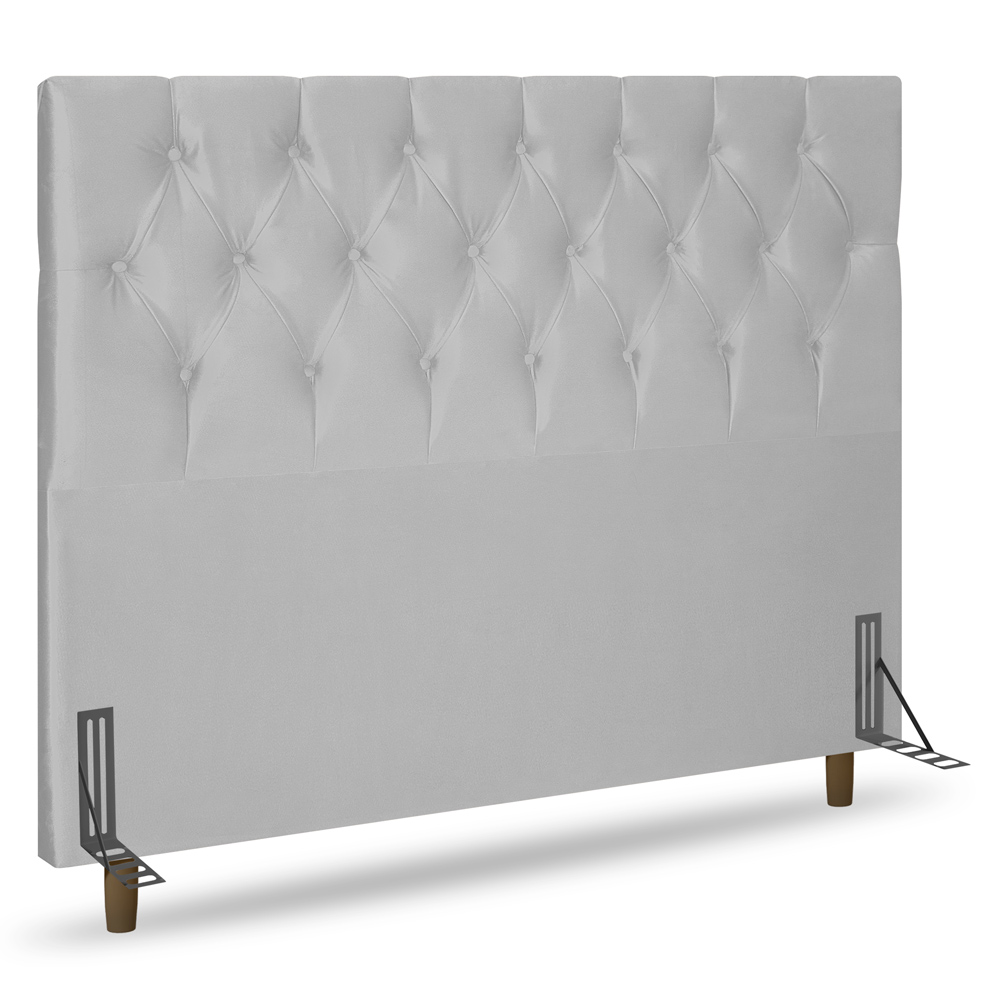 Cabeceira Cama Box Casal King Size Madrid 195cm Corano Branco - Desk Design