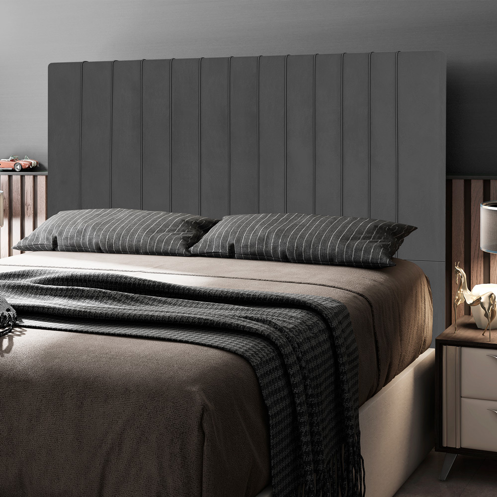 Cabeceira Cama Box Casal King Size Nala 195cm Linho Cinza - Desk Design
