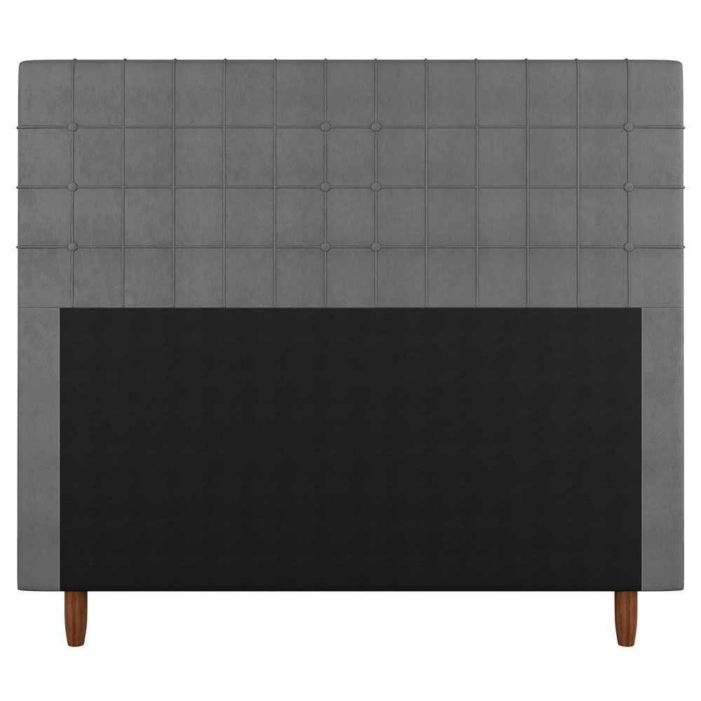 Cabeceira Cama Box Casal King Size Parisis 195cm Linho Cinza - Desk Design