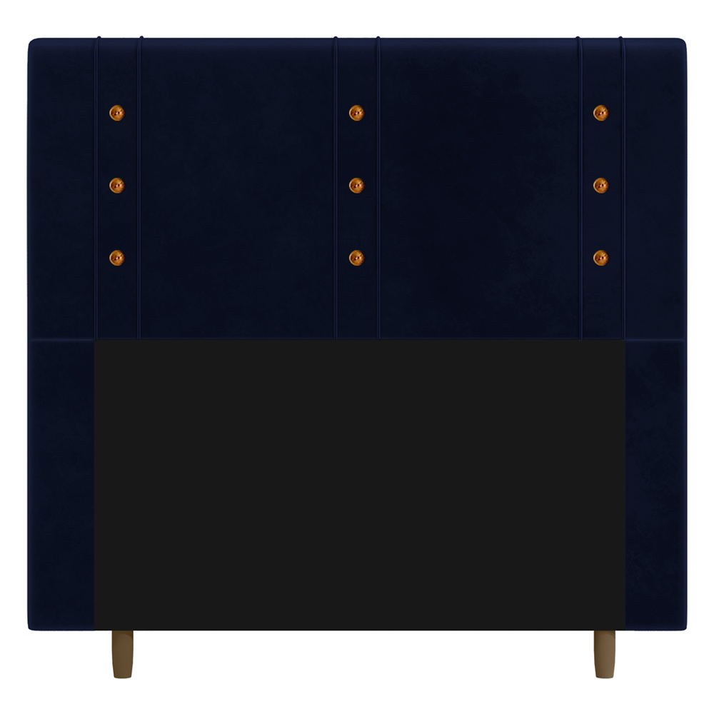 Cabeceira Cama Box Casal King Size Roma 195cm Veludo Azul Marinho - Desk Design