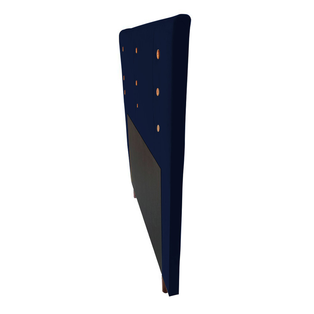 Cabeceira Cama Box Casal King Size Roma 195cm Veludo Azul Marinho - Desk Design