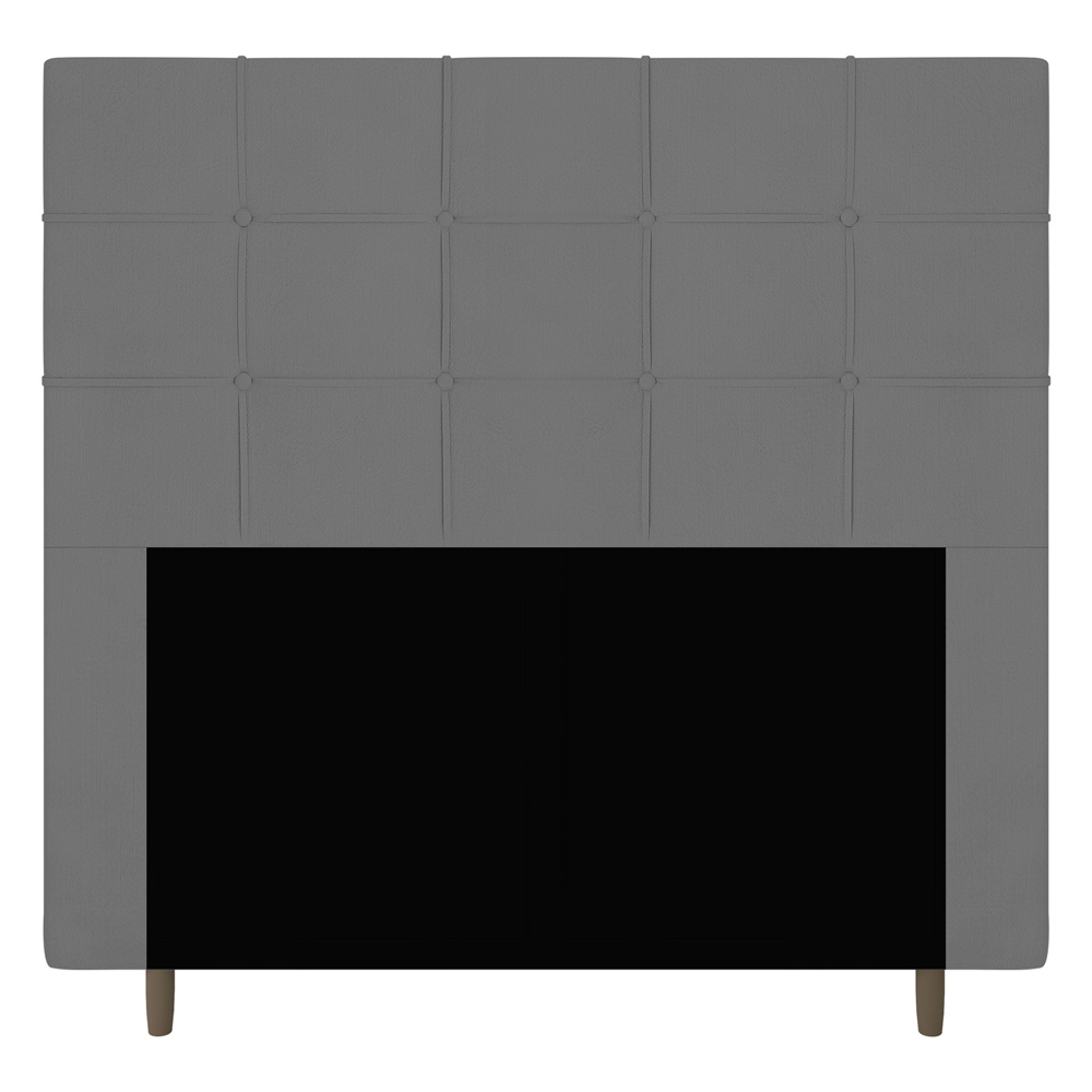 Cabeceira Cama Box Casal Leiria 140cm Suede Cinza - Desk Design