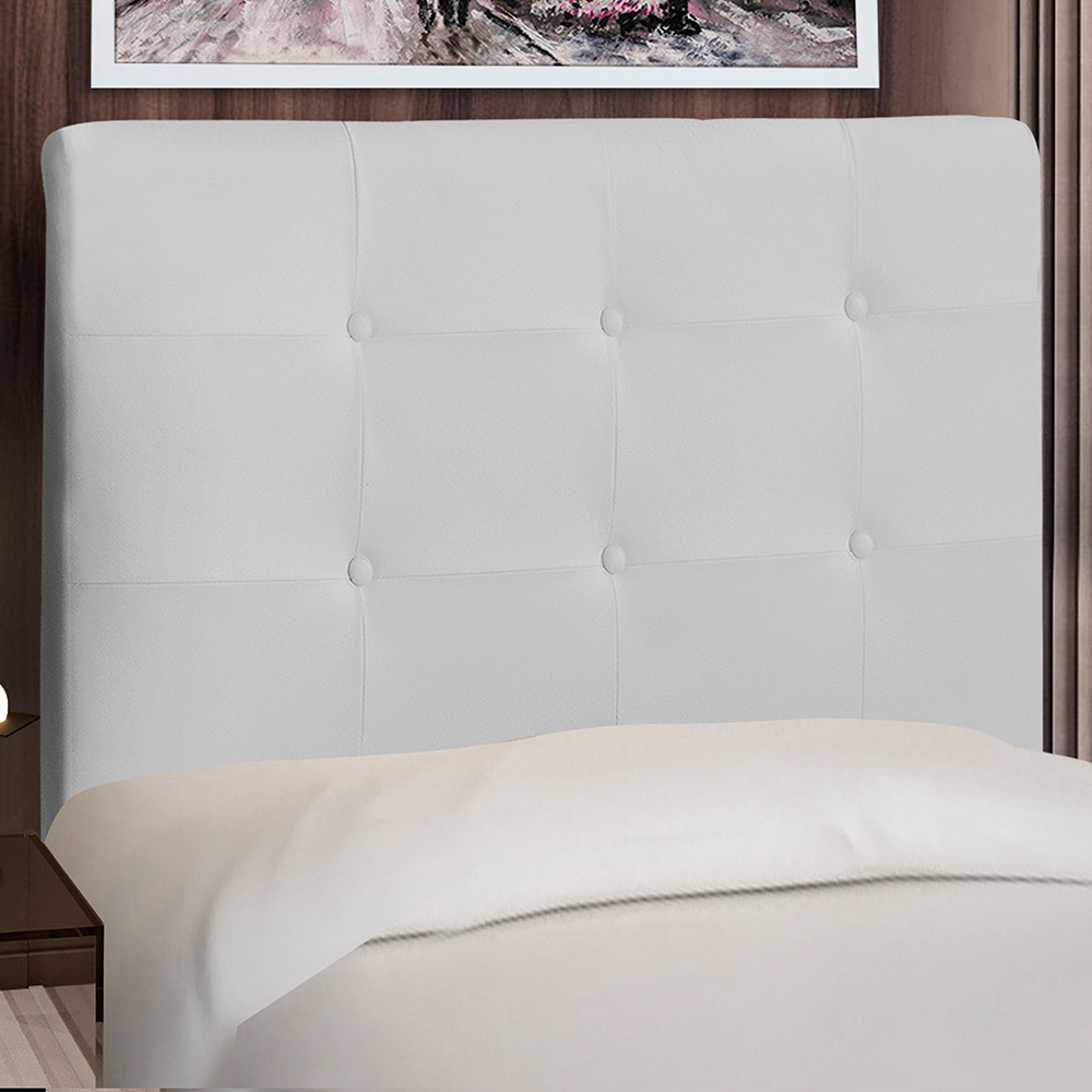 Cabeceira Cama Box Casal Luna 140cm Corano Branco - Desk Design